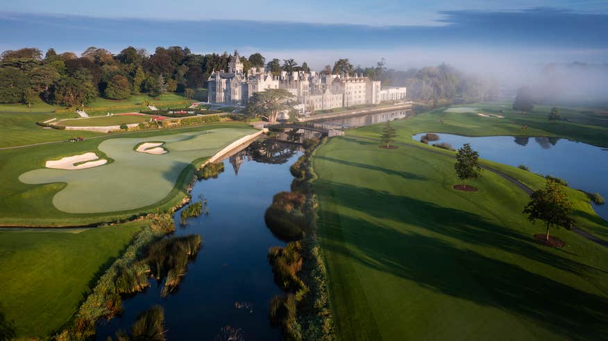 Aerial view of the gold course at Adare Manor in County Limerick